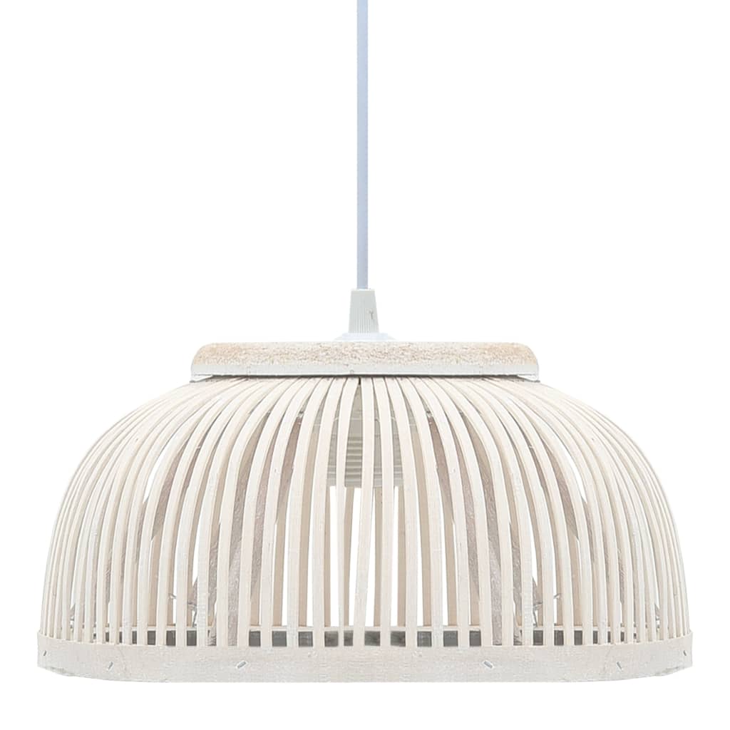 vidaXL Pendant Lamp Bamboo 40W 34x14.5 cm Half Round E27
