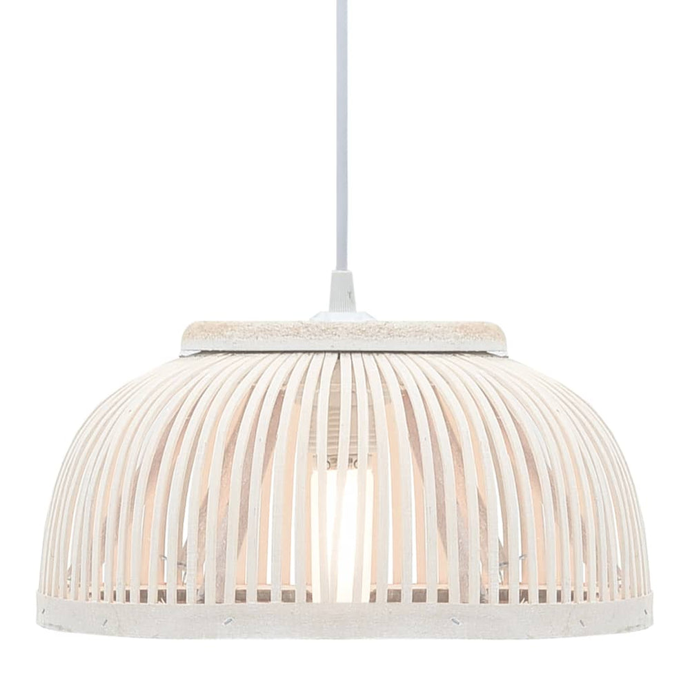 vidaXL Pendant Lamp Bamboo 40W 34x14.5 cm Half Round E27