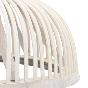 vidaXL Pendant Lamp Bamboo 40W 34x14.5 cm Half Round E27