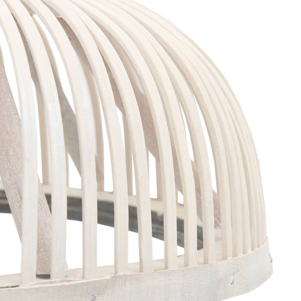 vidaXL Pendant Lamp Bamboo 40W 34x14.5 cm Half Round E27