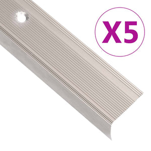 vidaXL L-shaped Stair Nosing 5 pcs. Aluminum 90cm Champagne