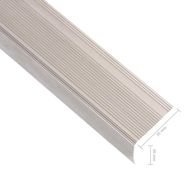 vidaXL L-shaped Stair Nosing 5 pcs. Aluminum 90cm Champagne