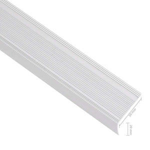 vidaXL L-Shaped Stair Nosing Profiles 15 pcs. Aluminum 100 cm Silver
