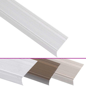 vidaXL L-Shaped Stair Nosing Profiles 15 pcs. Aluminum 100 cm Silver
