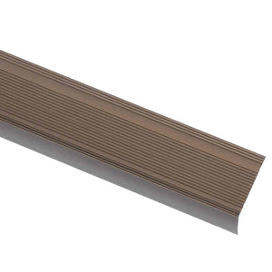 vidaXL L-shaped Stair Nosing 5 pcs. Aluminum 100cm Brown
