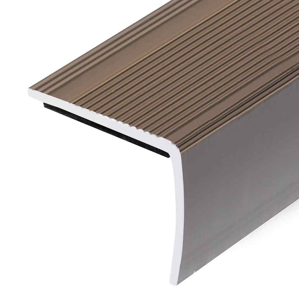vidaXL L-shaped Stair Nosing 5 pcs. Aluminum 100cm Brown