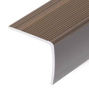 vidaXL L-shaped Stair Nosing 15 pcs. Aluminum 100cm Brown