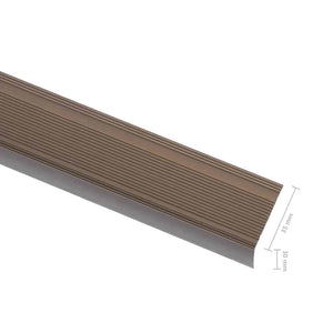 vidaXL L-shaped Stair Nosing 5 pcs. Aluminum 100cm Brown