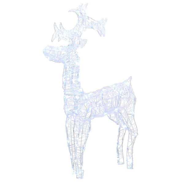 vidaXL Christmas Decoration Reindeer 90 LEDs 60x16x100 cm Acrylic