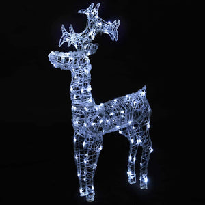 vidaXL Christmas Decoration Reindeer 90 LEDs 60x16x100 cm Acrylic