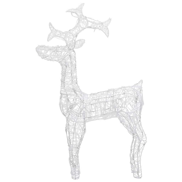 vidaXL Christmas Decoration Reindeer 90 LEDs 60x16x100 cm Acrylic