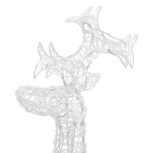 vidaXL Christmas Decoration Reindeer 90 LEDs 60x16x100 cm Acrylic