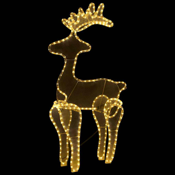 vidaXL Reindeer Christmas Decoration with Mesh 306 LEDs 60x24x89 cm