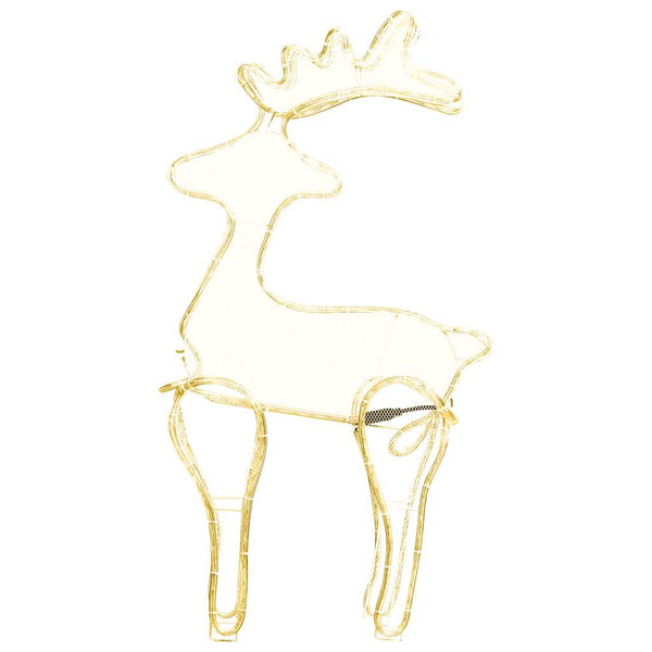 vidaXL Reindeer Christmas Decoration with Mesh 306 LEDs 60x24x89 cm