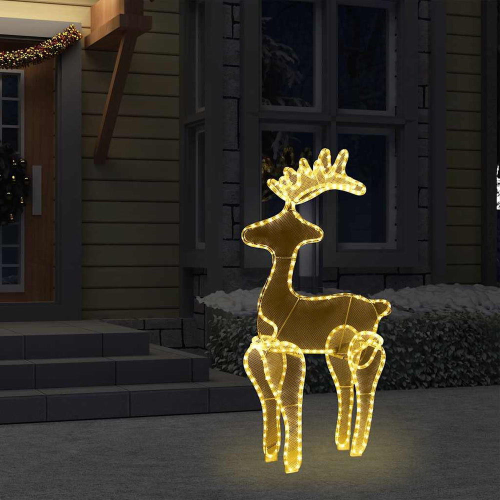 vidaXL Reindeer Christmas Decoration with Mesh 306 LEDs 60x24x89 cm