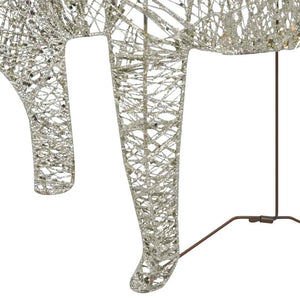 vidaXL Christmas Decoration Reindeer & Sleigh 60 LEDs Outdoor Golden