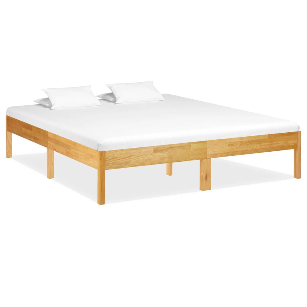 vidaXL Solid Oak Bed 180x200 cm