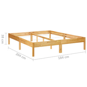 vidaXL Solid Oak Bed 180x200 cm
