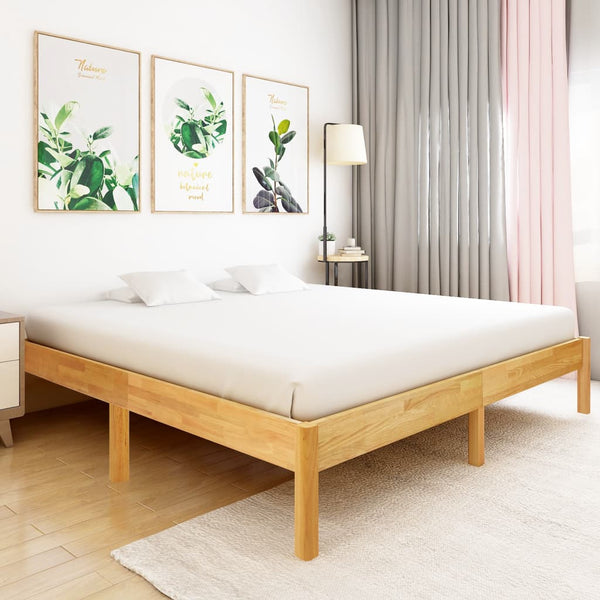 vidaXL Solid Oak Bed 180x200 cm