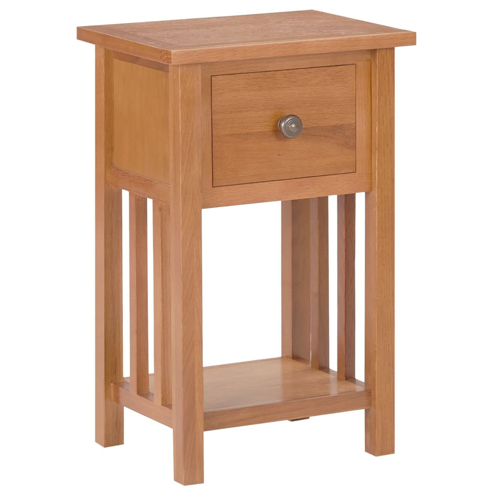vidaXL Newspaper Table with Drawer 35x27x55 cm Solid Oak