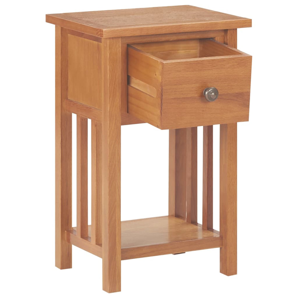 vidaXL Newspaper Table with Drawer 35x27x55 cm Solid Oak