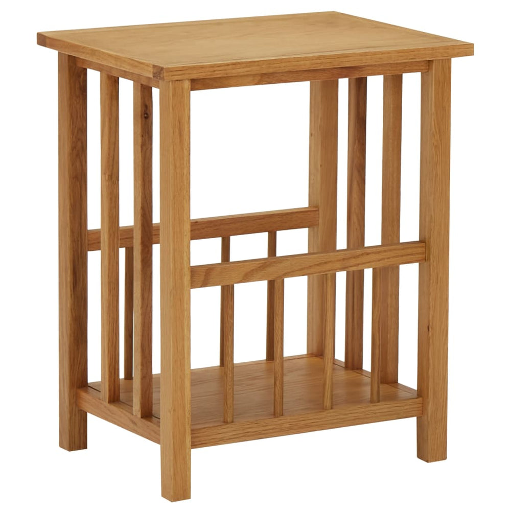 vidaXL Newspaper Table 45x35x55 cm Solid Oak Wood