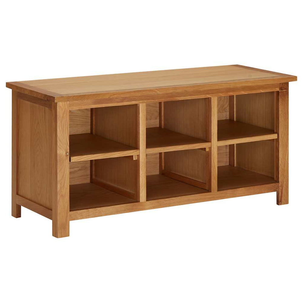 vidaXL Shoe Rack 90x37x45 cm Solid Oak