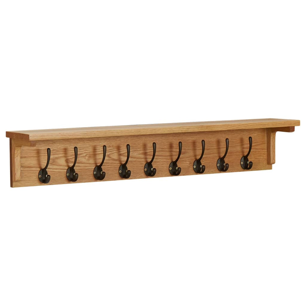 vidaXL Wall Coat Rack 90x16x16 cm Solid Oak