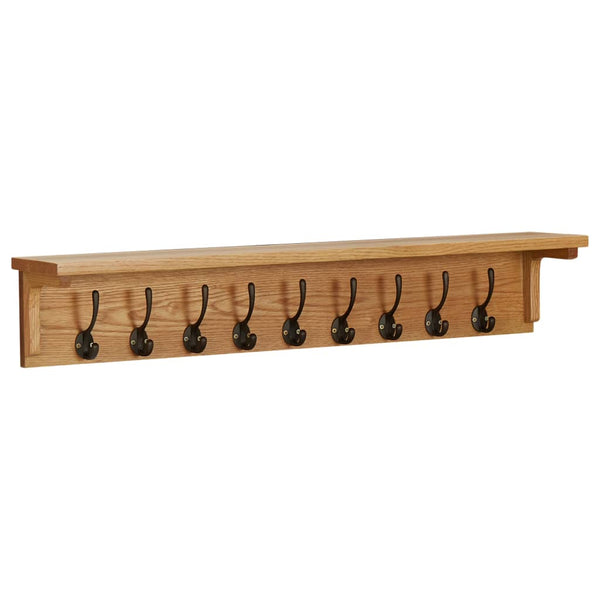 vidaXL Wall Coat Rack 90x16x16 cm Solid Oak