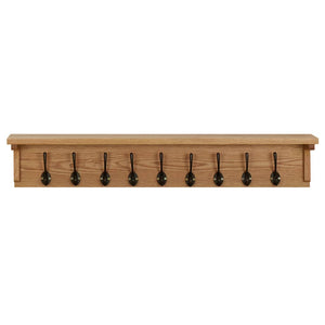 vidaXL Wall Coat Rack 90x16x16 cm Solid Oak