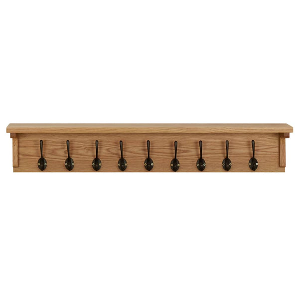 vidaXL Wall Coat Rack 90x16x16 cm Solid Oak