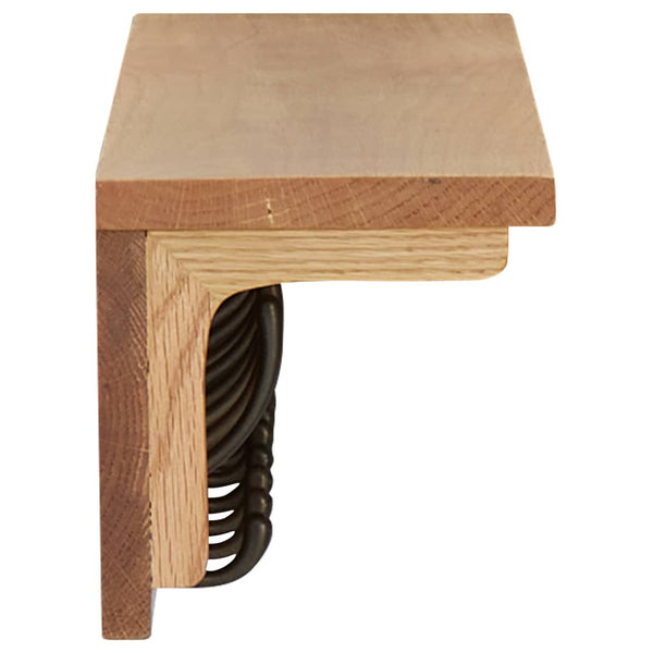 vidaXL Wall Coat Rack 90x16x16 cm Solid Oak