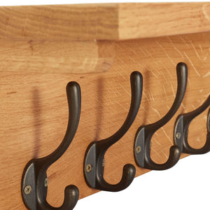 vidaXL Wall Coat Rack 90x16x16 cm Solid Oak