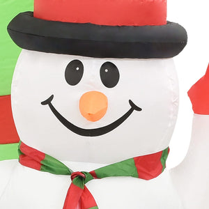 vidaXL Inflatable Santa Claus and Snowman Arch Decoration with LEDs 223cm