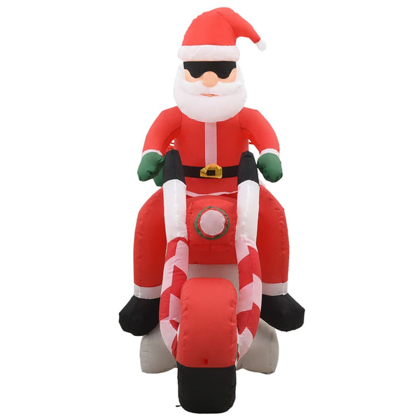 vidaXL Inflatable Santa on Motorcycle LED IP44 160 cm
