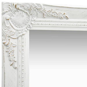vidaXL Baroque Style Wall Mirror 40x40 cm White
