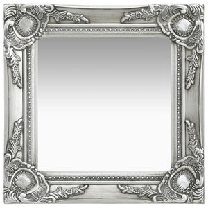 vidaXL Baroque Style Wall Mirror 40x40 cm Silver