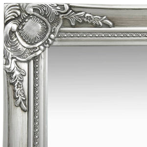 vidaXL Baroque Style Wall Mirror 40x40 cm Silver