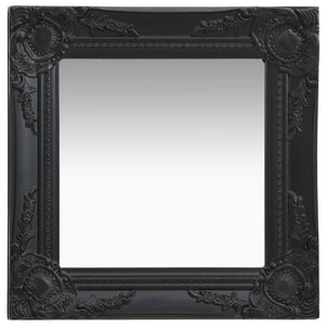 vidaXL Baroque Style Wall Mirror 40x40 cm Black