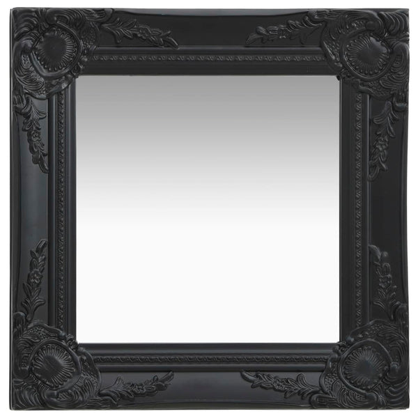 vidaXL Baroque Style Wall Mirror 40x40 cm Black