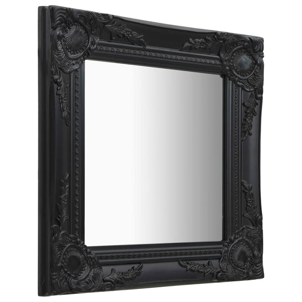 vidaXL Baroque Style Wall Mirror 40x40 cm Black