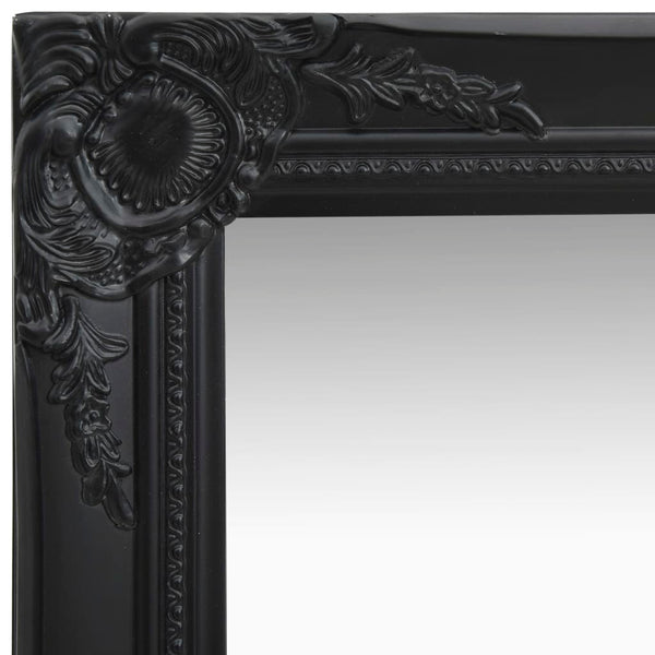 vidaXL Baroque Style Wall Mirror 40x40 cm Black