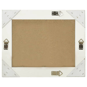 vidaXL Wall Mirror Baroque Style 50x40 cm White