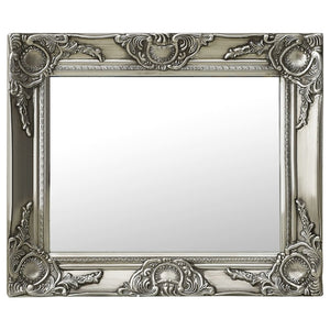 vidaXL Baroque Style Wall Mirror 50x40 cm Silver