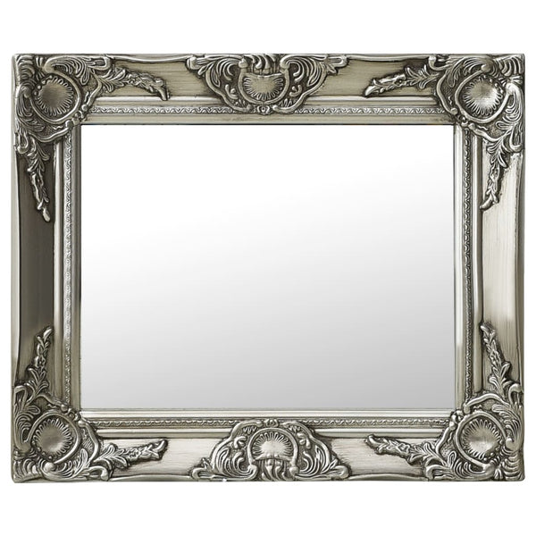 vidaXL Baroque Style Wall Mirror 50x40 cm Silver