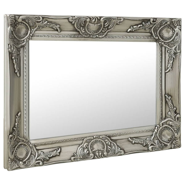 vidaXL Baroque Style Wall Mirror 50x40 cm Silver