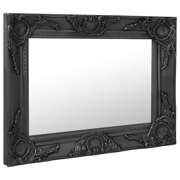 vidaXL Baroque Style Wall Mirror 50x40 cm Black