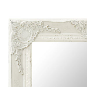 vidaXL Baroque Style Wall Mirror 50x50 cm White