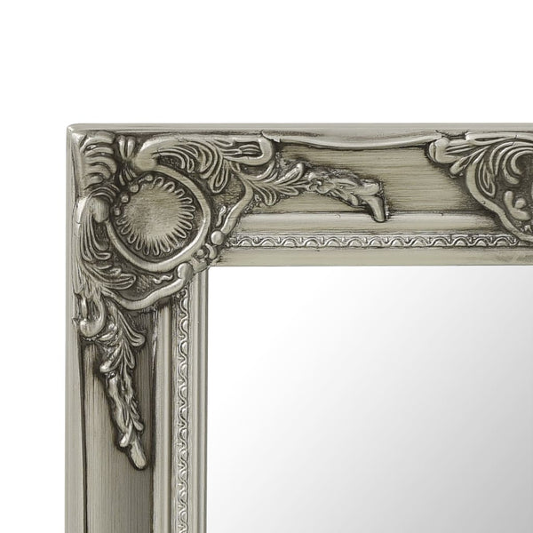 vidaXL Baroque Style Wall Mirror 50x50 cm Silver