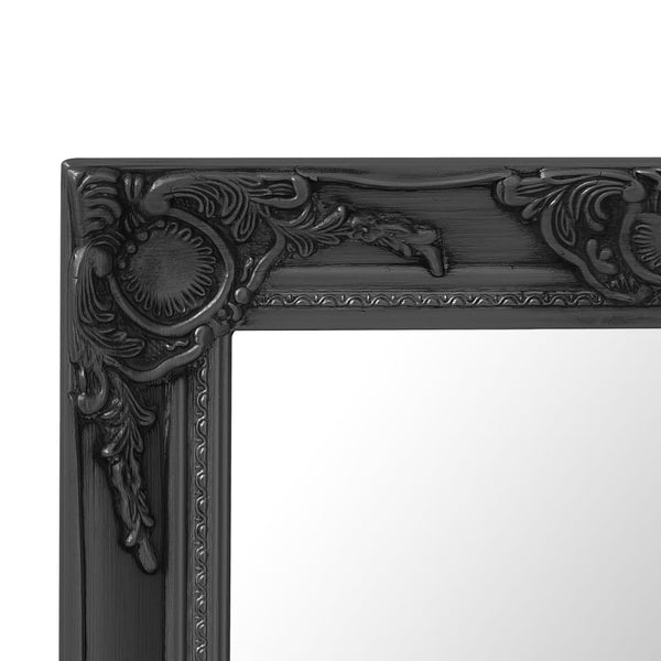 vidaXL Baroque Style Wall Mirror 50x50 cm Black